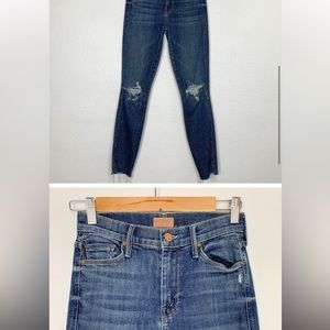 MOTHER The Vamp Fray Jeans in Crazy Like A Fox Size 24